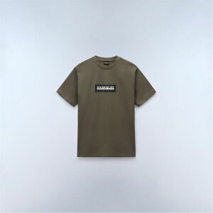 �i�p�s�� �����Y �g�b�v�X T�V���c ���S Napapijri S-Box Logo SS Tee Mens Tea Leaf