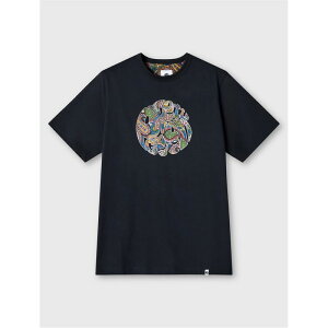 �v���e�B�O���[�� �����Y �g�b�v�X T�V���c Pretty Green PG House Paisley TS Sn61 Black �u���b�N