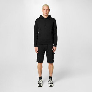 �V�[�s�[�J���p�j�[ �����Y �A�E�^�[ �p�[�J�[�E�X�E�F�b�g �p�[�J�[ CP Company Men's Micro Lens Over-the-head Hoodie Black 999 �u���b�N