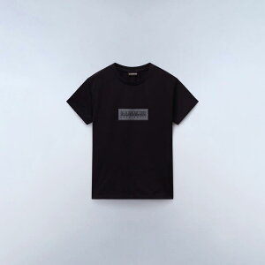 �i�p�s�� ���f�B�[�X �g�b�v�X T�V���c ���S Napapijri Napapijri Box Logo Short Sleeve T-shirt Womens Black �u���b�N