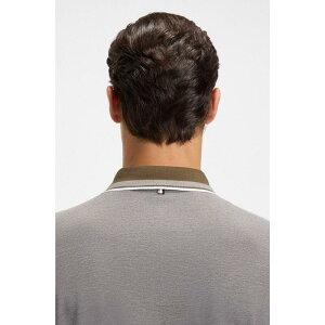 �{�X �����Y �g�b�v�X �|���V���c Boss Pittman Long Sleeve Polo Shirt Open Green 342 �O���[��