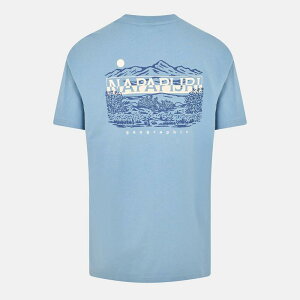 �i�p�s�� �����Y �g�b�v�X T�V���c �O���t�B�b�N Napapijri Graphic T-shirt Mens Faded Blue 184 �u���[