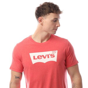 ���[�o�C�X �����Y �g�b�v�X T�V���c ���M�����[�t�B�b�g �N���[�l�b�N �O���t�B�b�N Levis Men's Regular Fit Graphicrew Neck T-Shirt Bw Script Red ���b�h