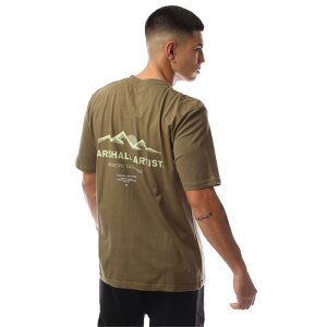 �}�[�V�����A�[�e�B�X�g �����Y �g�b�v�X T�V���c ���M�����[�t�B�b�g Marshall Artist Mountain Regular Fit-Shirt Khaki �J�[�L