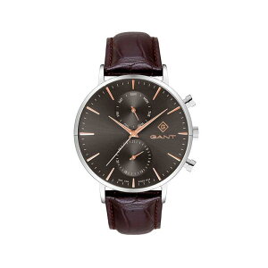 Kg Y ANZT[ rv Gant Park Hill Day-Date II Watch Silver/Grey O[