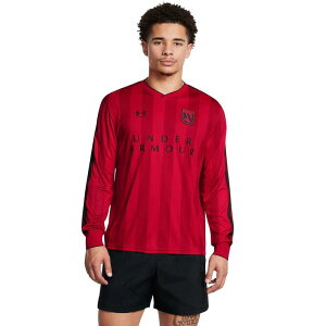 A_[A[}[ Y gbvX Vc  Under Armour Terrace Long-Sleeve Performance T-Shirt Red bh