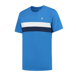 �P�[�X�C�X �����Y �g�b�v�X T�V���c �N���[�l�b�N ���� K Swiss KS Core Team Striped Crewneck Short-Sleeve Performance T-Shirt French Blue �u���[