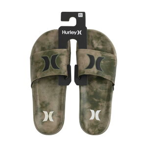�n�[���[ �����Y �V���[�Y �T���_�� Hurley Tier Pool Slider Grey/Camo �O���[