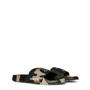 �n�[���[ �����Y �V���[�Y �T���_�� Hurley Tier Pool Slider Olive/Blac �I���[�u