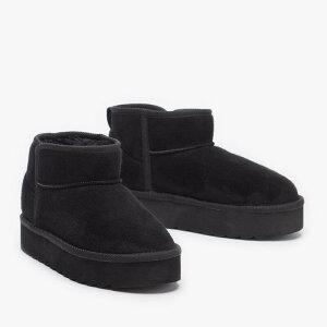 �r�[ ���[ ���f�B�[�X �V���[�Y �u�[�c�E���C���u�[�c �A���N�� Be You Faux Fur Lined Low Ankle Boots Black �u���b�N