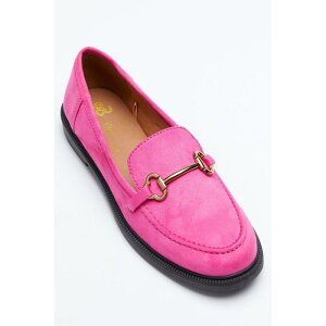 r[ [ fB[X V[Y Xb|E[t@[ XG[h Be You Faux Suede Chain Trim Loafer Pink sN