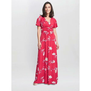 �W�[�i�o�b�R�[�j ���f�B�[�X �g�b�v�X �����s�[�X �W���[�W�[ �}�L�V Gina Bacconi Fabiana Jersey Maxi Dress Dark Red ���b�h