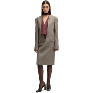 �{�X ���f�B�[�X �g�b�v�X �����s�[�X T�V���c Boss Women's Davee T-Shirt Dress Open Grey �O���[