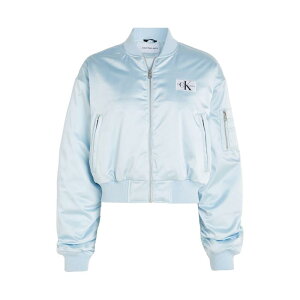 JoNC fB[X AE^[ WPbgEu] Te Nbvh Calvin Klein Jeans Cropped Satin Bomber Jacket Keepsake Blue u[