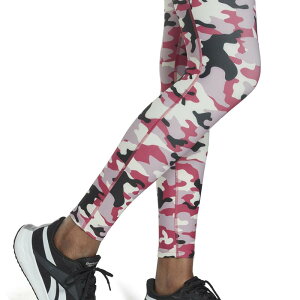 ���[�{�b�N ���f�B�[�X �{�g���X �J�W���A���p���c �v�����g ���M���X Reebok Lux Bold Camo Print Performance Gym Leggingsemi Proud Pink �s���N