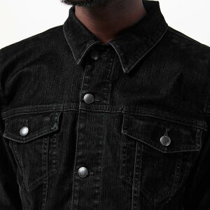 �Z�u���t�H�[�I�[���}���J�C���h �����Y �A�E�^�[ �W���P�b�g�E�u���]�� �f�j�� 7 For All Mankind Men's Perfect Denim Jacket Lava Black �u���b�N