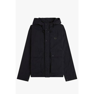 �t���b�h�y���[ �����Y �A�E�^�[ �W���P�b�g�E�u���]�� �p�[�J�[ �N���b�v�h Fred Perry Cropped Ripstoparka Black 102 �u���b�N
