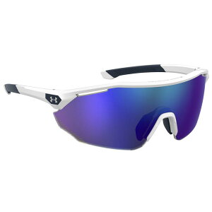 A_[A[}[ Y ANZT[ TOXEACEFA Under Armour Wrap Sunglasses White zCg
