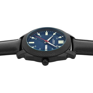 yz t`RlNV Y rv ANZT[ French Connection French Connection Black Case Round Shape Black Strap Quartz Watch Blue