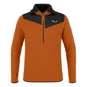 �T���� �����Y �A�E�^�[ �W���P�b�g�E�u���]�� �n�[�t�W�b�v �t���[�X Salewa Sella quarter Zip Fleece Fabric Autumnal