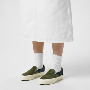�o���Y ���f�B�[�X �V���[�Y �X�j�[�J�[ Vanslip-On Reissue 98 Shoesatin Green �O���[��