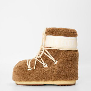 ���[���u�[�c ���f�B�[�X �V���[�Y �u�[�c�E���C���u�[�c �t���[�X Moon Boot Women's Low Fleece Snow Boots Camel �L������