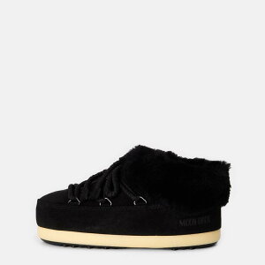 ���[���u�[�c ���f�B�[�X �V���[�Y �u�[�c�E���C���u�[�c Moon Boot Women's Mule Snow Bootsuede Blk Nat