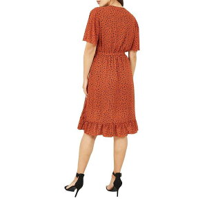 ���~�L�� ���f�B�[�X �g�b�v�X �����s�[�X �v�����g Yumi Rust Dash Print Wrap Dress Rust ���X�g