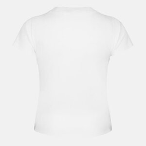 yz ALT_[E}bNC[ fB[X Vc gbvX Alexander McQueen Women's Alex Cut & Sew Regular Fit T-Shirt Optical White