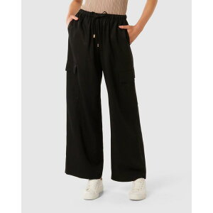 �t�H�[�G�o�[�j���[ ���f�B�[�X �{�g���X �J�W���A���p���c Forever New Elsielastic Waist Cargo Black �u���b�N