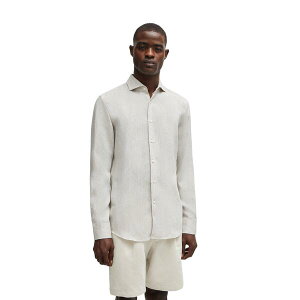 �{�X �����Y �g�b�v�X �V���c �I�b�N�X�t�H�[�h Boss H-Hank-Spread-C1-222 10245742 Oxford Shirt Mens Beige �x�[�W��