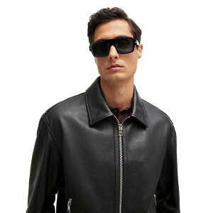 �{�X �����Y �A�E�^�[ �W���P�b�g�E�u���]�� ���U�[ Boss C-Merwyn 10261962 01 Leather Jacket Mens Black �u���b�N