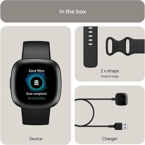 �t�B�b�g�r�b�g ���f�B�[�X �A�N�Z�T���[ �r���v Fitbit Versa 4 Black/ Graphite Black �u���b�N