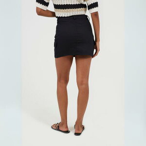 �u���[�u�\�E�� ���f�B�[�X �{�g���X�J�[�g �~�j �f�j�� Brave Soul Womens Denimini Skirt with Cargo Pockets Black �u���b�N