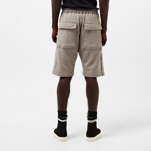 ���b�N�I�E�G���X �����Y �{�g���X �J�W���A���p���c �V���[�g�p���c �t���[�X Rick Owens Drkshdw Men's Fleece Jogger Shorts Grey 178 �O���[
