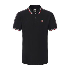 �v���e�B�O���[�� �����Y �g�b�v�X �|���V���c Pretty Green Tape Polo Mens Black �u���b�N