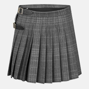 �o�����V�A�K ���f�B�[�X �{�g���X�J�[�g �v���[�c �~�j Balenciaga Women's Bal Pleat Mini Pleated Skirt Grey �O���[