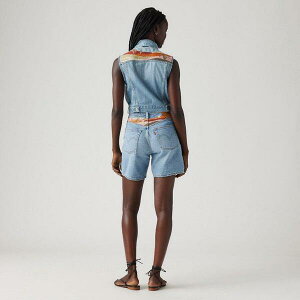 ���[�o�C�X ���f�B�[�X �{�g���X �n�[�t�p���c�E�V���[�c Levis 501 Mid Thigh Short Lunar Blac Desert Utopia