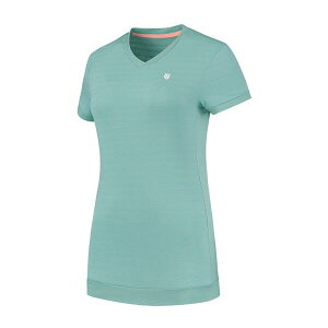 �P�[�X�C�X ���f�B�[�X �g�b�v�X T�V���c V�l�b�N K Swiss KS Hypercourt V-Neck T-Shirt Womens Nile Blue �u���[