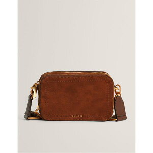 �e�b�h�x�[�J�[ ���f�B�[�X �o�b�O �X�G�[�h Ted Baker Women'suede Camera Crossbody Bag Brown �u���E��