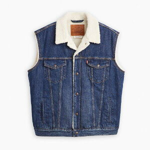 ���[�o�C�X �����Y �A�E�^�[ �W���P�b�g�E�u���]�� �m�[�X���[�u Levis Men'sleevelessherpa Jacket Oahe Tideshrp