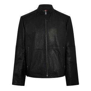�t���[�S �����Y �A�E�^�[ �W���P�b�g�E�u���]�� ���U�[ Hugo Men's Lokis Leather Jacket Black �u���b�N