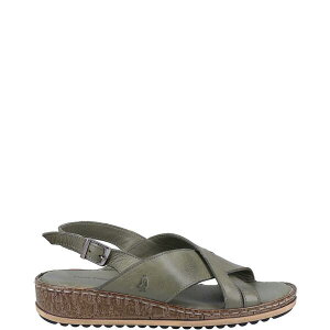 �n�b�V���p�s�[ ���f�B�[�X �V���[�Y �T���_�� Hush Puppies Elena Cross Over Wedge Sandal Olive �I���[�u