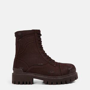 �o�����V�A�K �����Y �V���[�Y �u�[�c�E���C���u�[�c Balenciaga Men's Bal Combat Strike Boots Dark Brown �u���E��