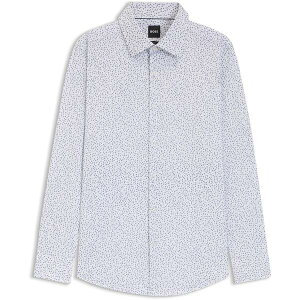 �{�X �����Y �g�b�v�X �V���c Boss Men's Hank Long Sleeve Shirt Blue 420 �u���[