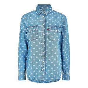 ���[�o�C�X ���f�B�[�X �g�b�v�X �V���c Levis Women's Iconic Overshirt Catt Block Dnm