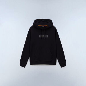 �i�p�s�� �����Y �A�E�^�[ �p�[�J�[�E�X�E�F�b�g ���S Napapijri S-Box Logo Hoodie Mens Black �u���b�N