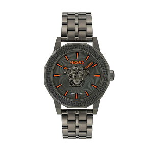 ���F���T�[�` �����Y �A�N�Z�T���[ �r���v Versace Men's Medusa Quartz Analogue Watch Black �u���b�N