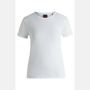 �{�X ���f�B�[�X �g�b�v�X T�V���c �R�b�g�� Boss C Elsa Regular-Fit-Shirt in Slub Cotton White �z���C�g