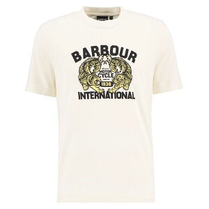 �o�u�A�[ �����Y �g�b�v�X T�V���c �O���t�B�b�N Barbour International Mens Talisman Graphic T-Shirt Whspr Wht WH32